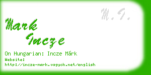 mark incze business card