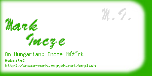 mark incze business card